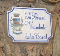 Seui - La targa posta a fianco dell'entrata del carcere spagnolo